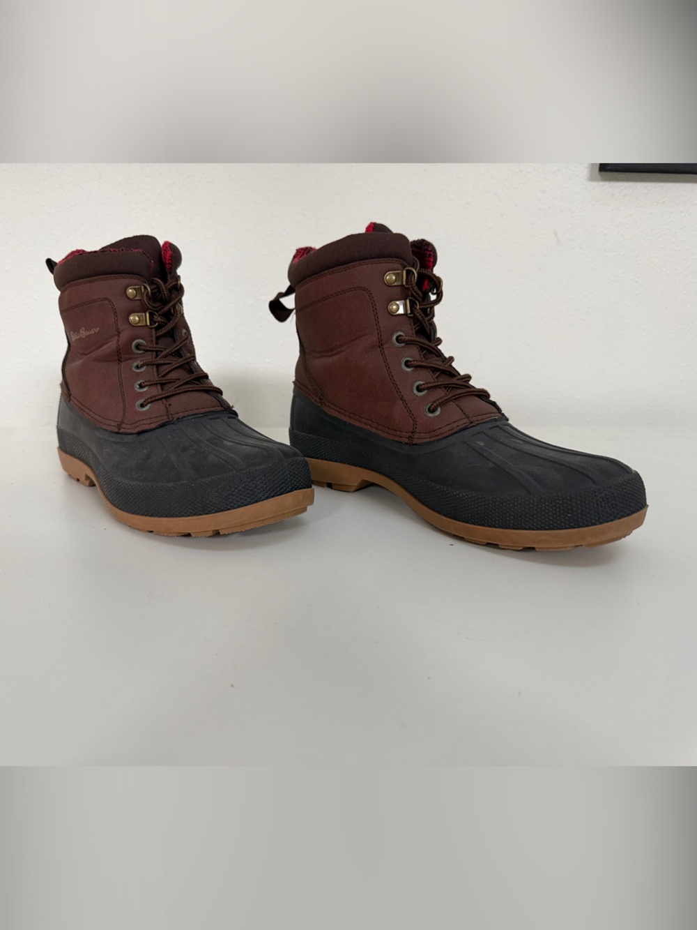 Eddie Bauer Men’s Lace-Up Waterproof Snow/ Insulated Duck Boots Size 8
